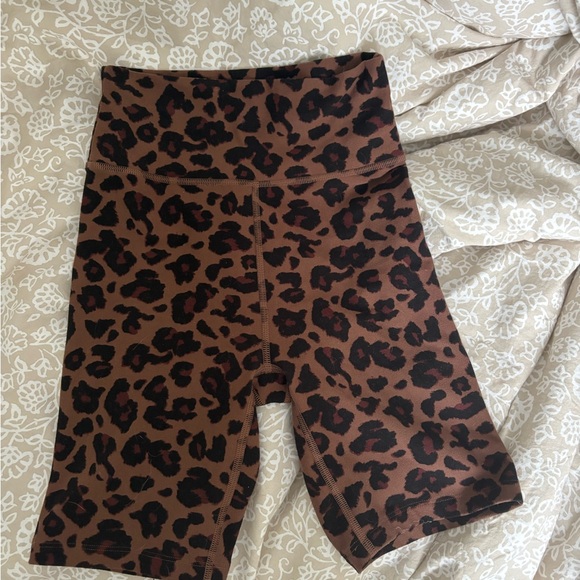 Abercrombie & Fitch Pants - Abercrombie & Fitch Brown Leopard Print Bike Shorts